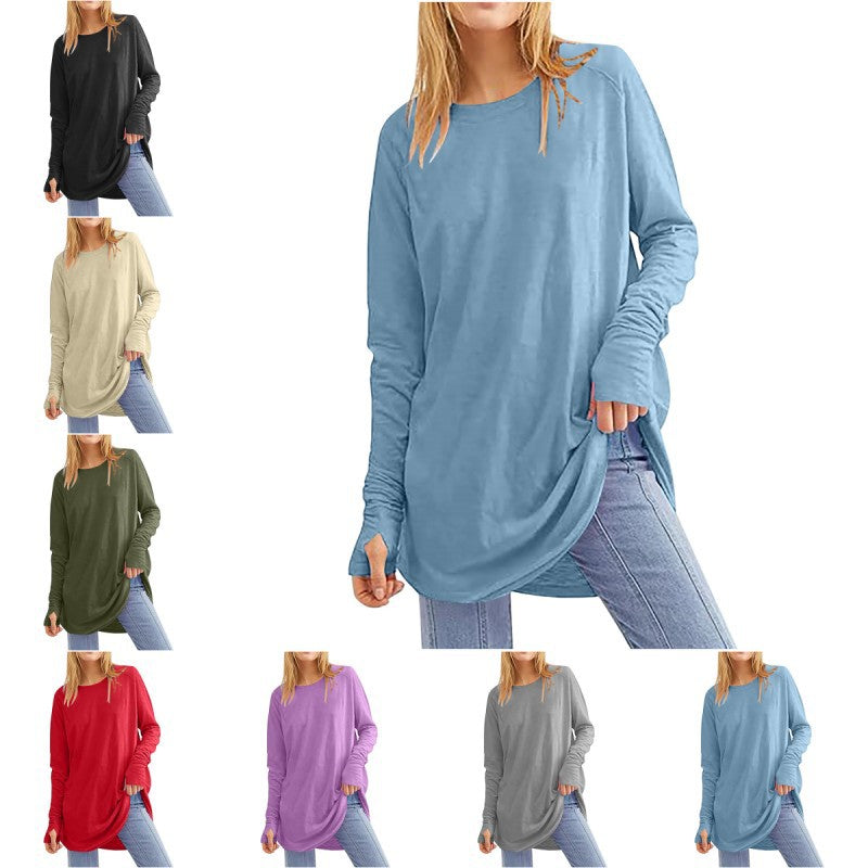 Limited time sale🔥Women's Casual Long Sleeve Basic Loose T-Shirts Tunic Tops