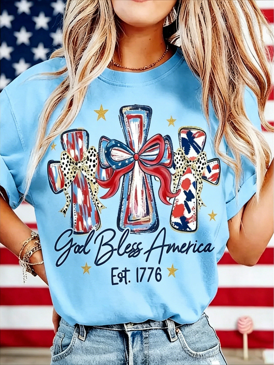 God Bless America T-shirt 250 Years America Anniversary Birthday Gift Shirt
