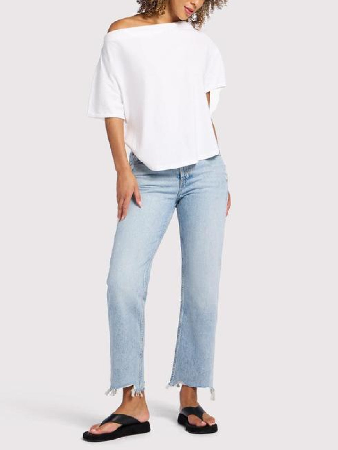 Vintage Cotton Off The Shoulder T-Shirt
