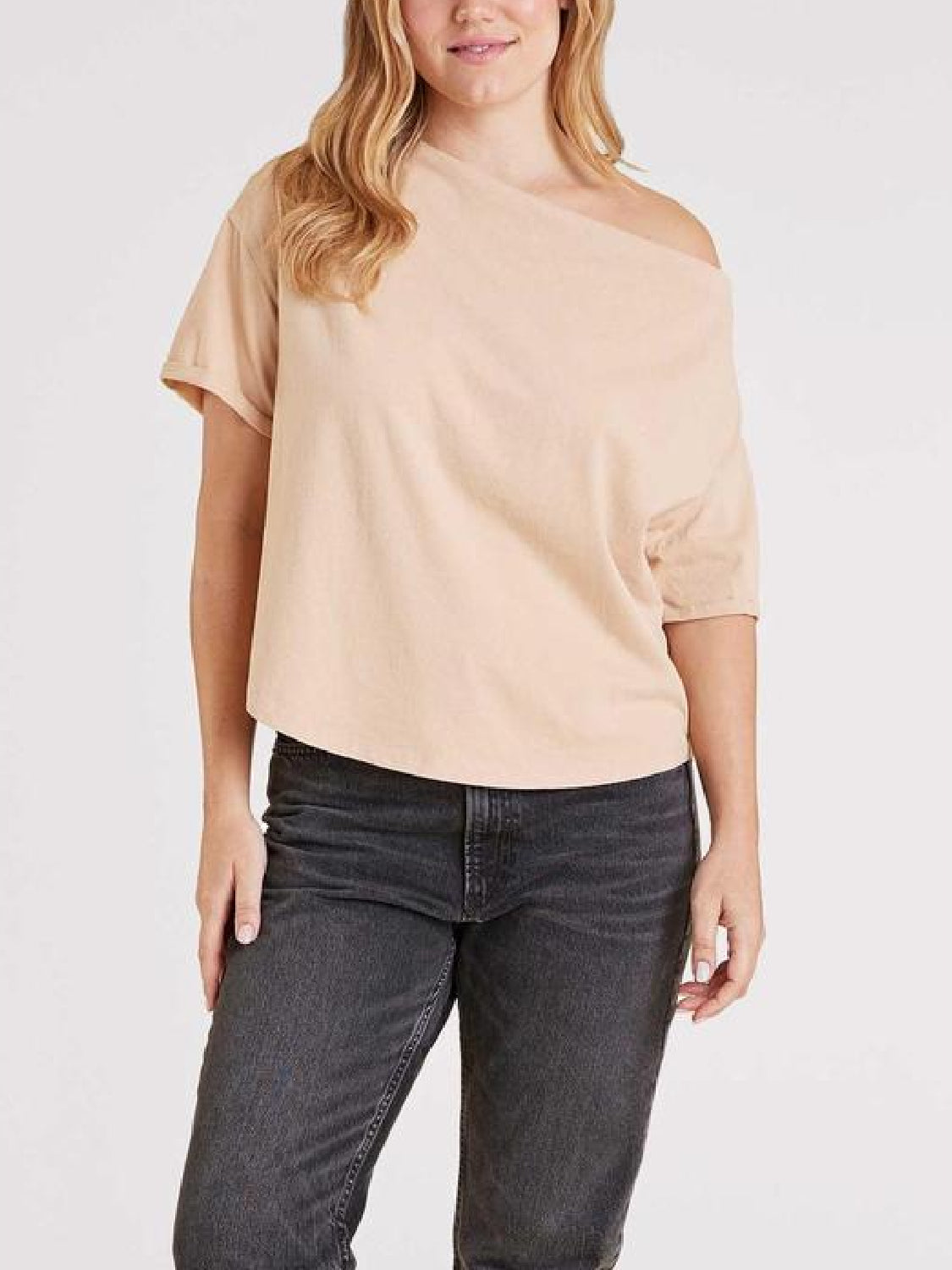 Vintage Cotton Off The Shoulder T-Shirt