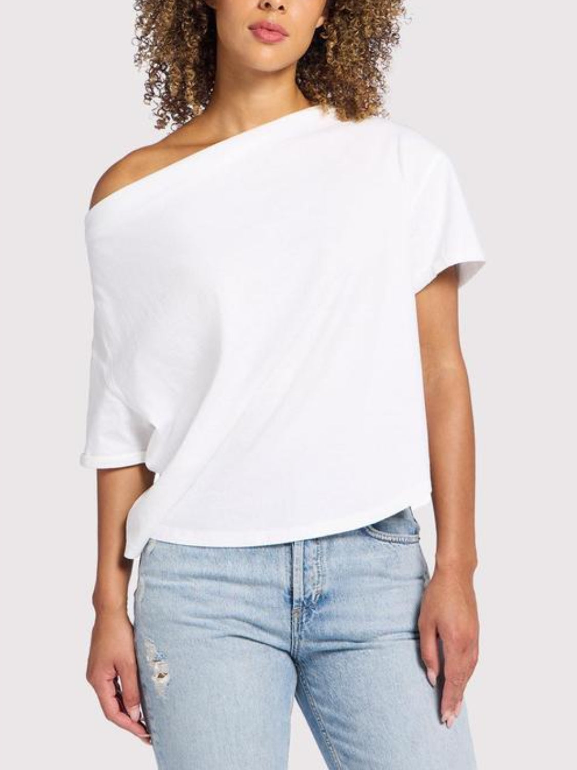 Vintage Cotton Off The Shoulder T-Shirt
