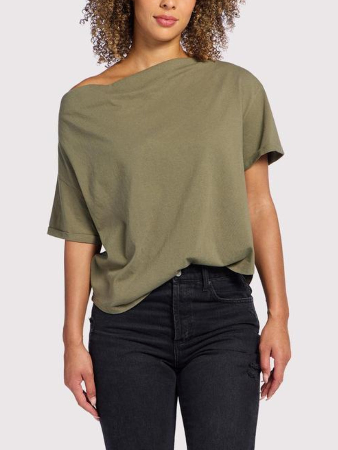 Vintage Cotton Off The Shoulder T-Shirt