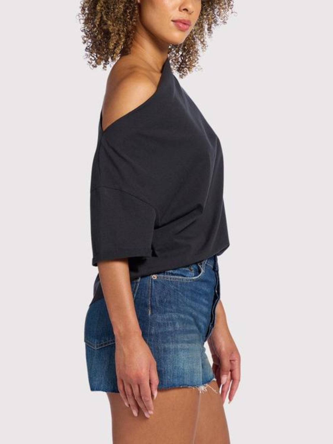 Vintage Cotton Off The Shoulder T-Shirt