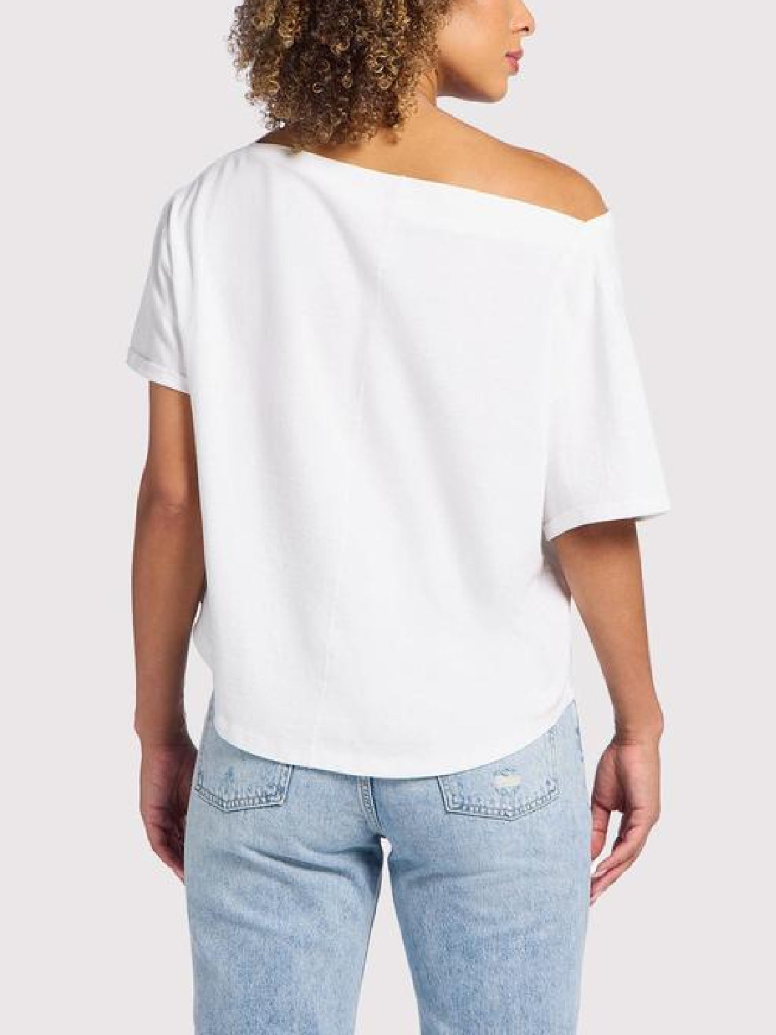 Vintage Cotton Off The Shoulder T-Shirt