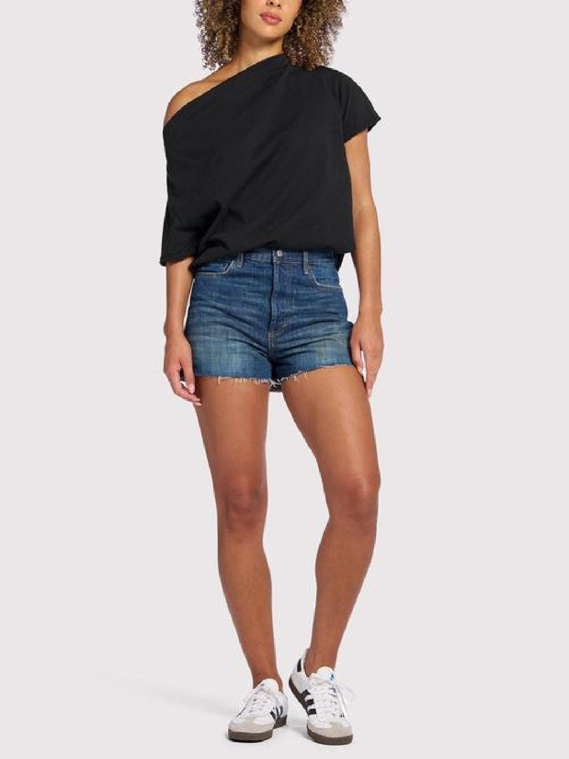 Vintage Cotton Off The Shoulder T-Shirt