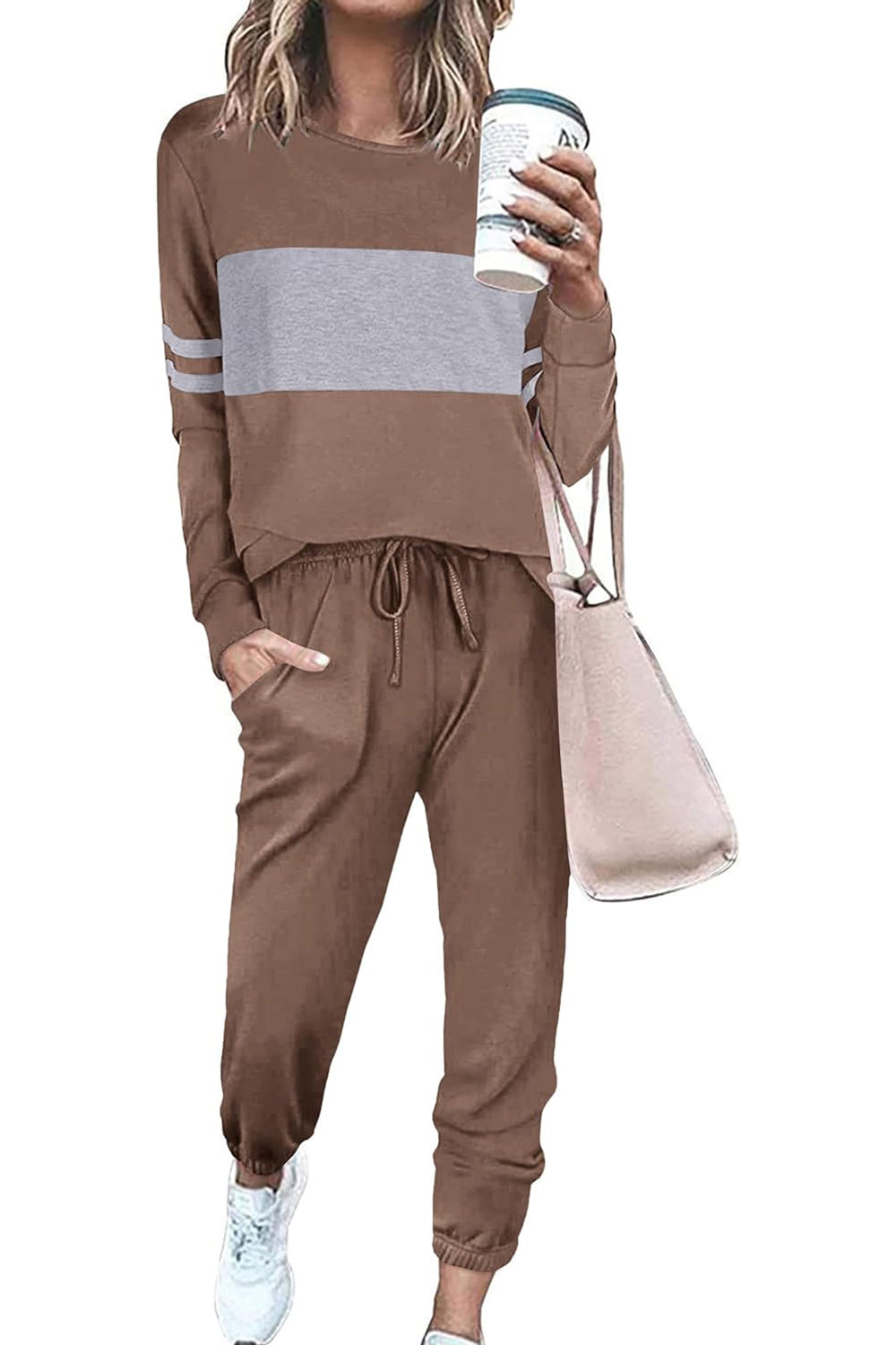 Casual Color Block 2-Piece Loungewear Set ( Big Savings!!!)