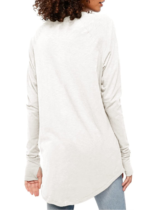 Limited time sale🔥Women's Casual Long Sleeve Basic Loose T-Shirts Tunic Tops