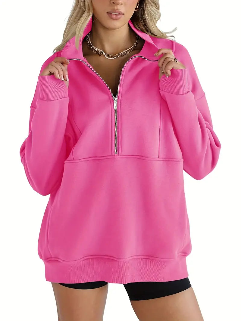Half-Zip Pullover Sweatshirt (Buy 2 Free Shipping)