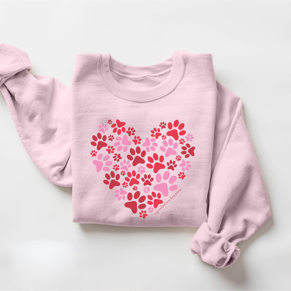 Paw Heart Valentines Sweatshirt