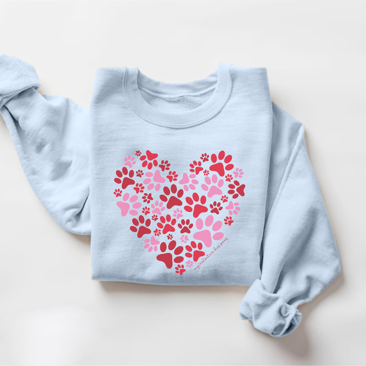 Paw Heart Valentines Sweatshirt