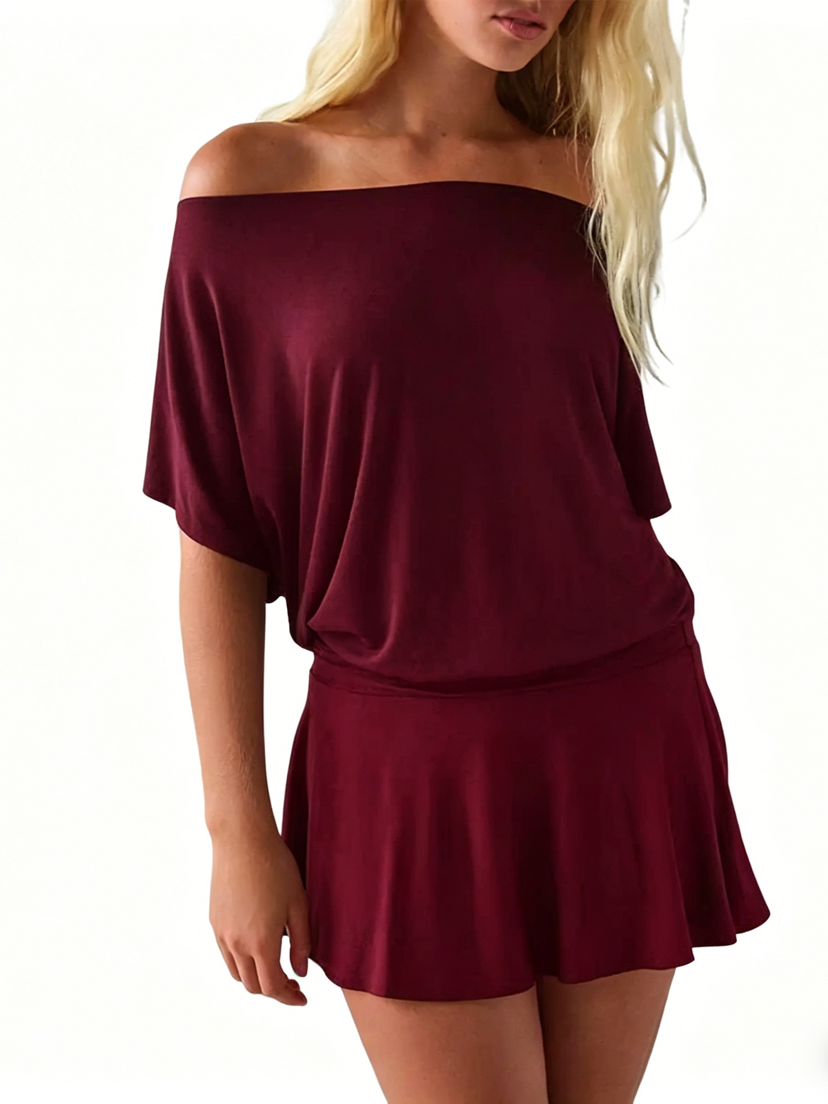 Limited time sale🔥Women's Draped Off-The-Shoulder Mini Dress