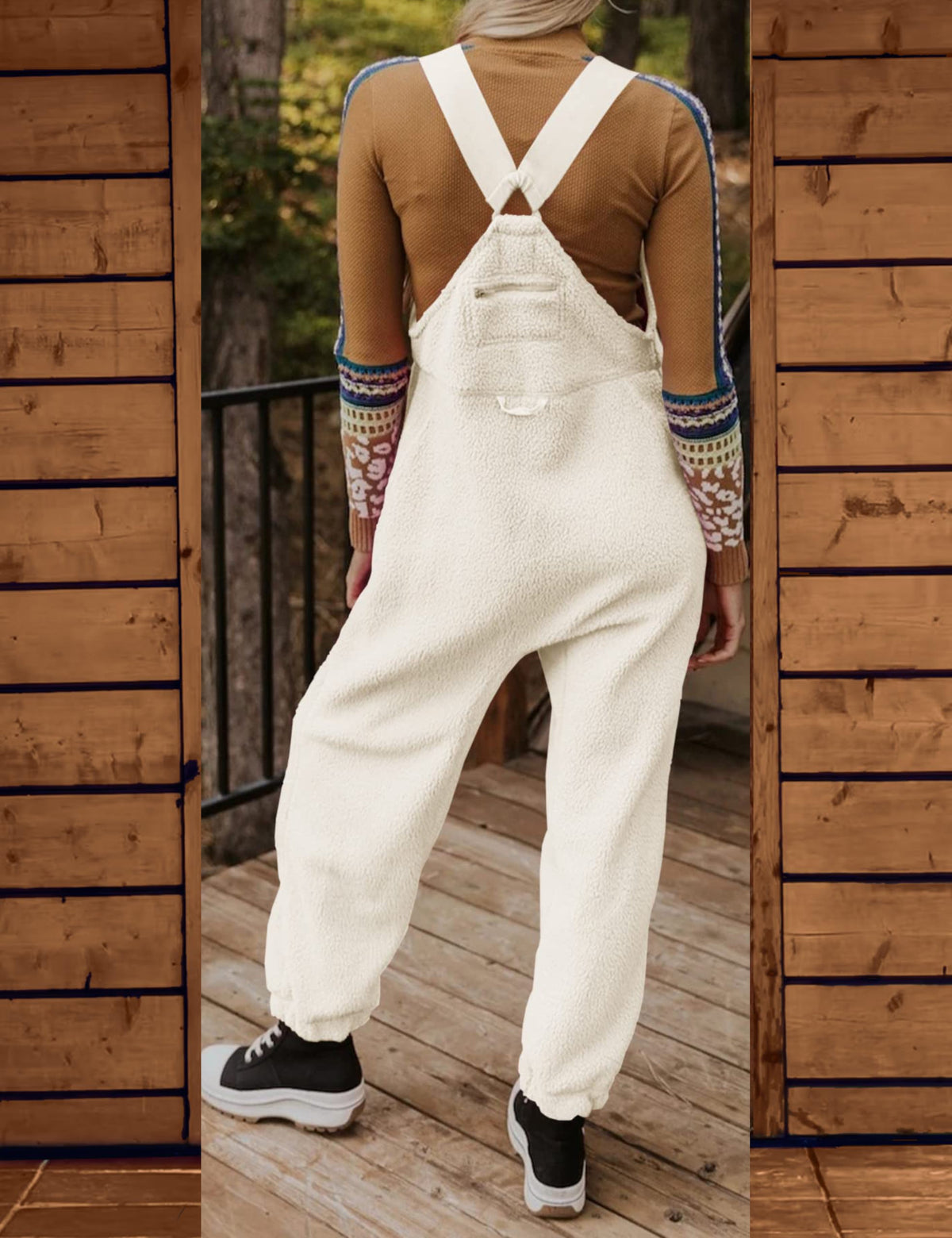 Limited time sale 🔥Women's Fleece Warm Overalls Loose Casual Jumpsuits