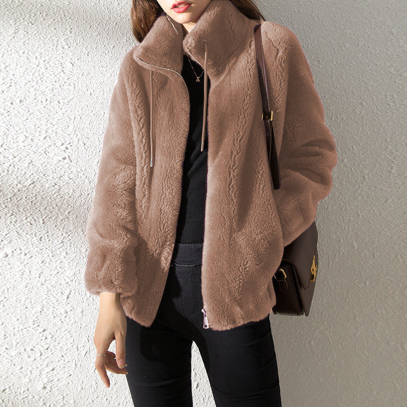 2022 Padded Coat Stand-collar Double-faced Fleece Jacket