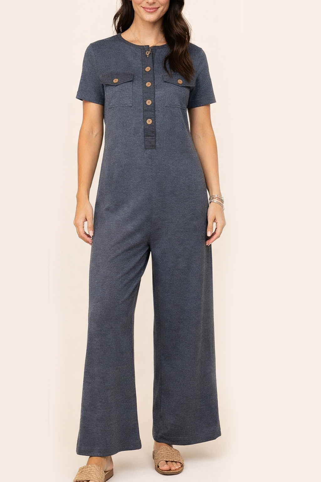 Women's Contrast Color Cozy Jumpsuit