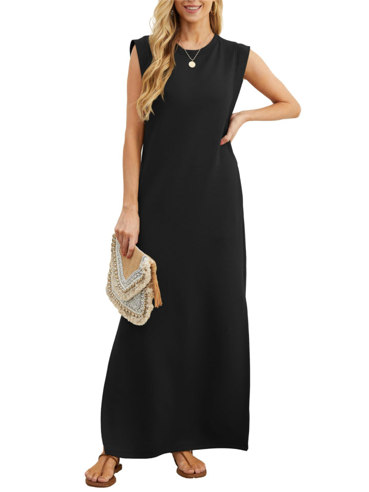 Limited time sale🔥Women's Soft Anti-Wrinkle Fabric Dress with Slit Hem
