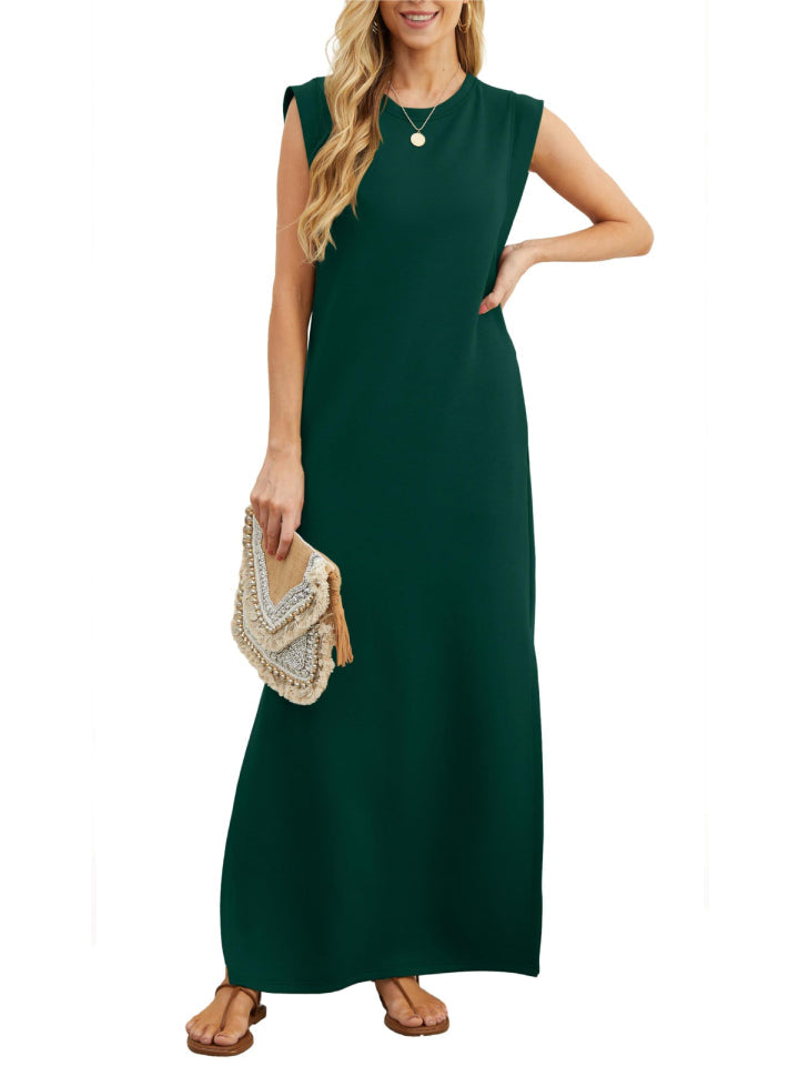 Limited time sale🔥Women's Soft Anti-Wrinkle Fabric Dress with Slit Hem