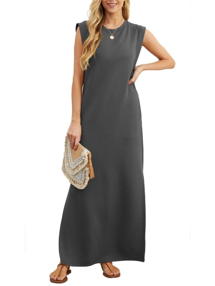 Limited time sale🔥Women's Soft Anti-Wrinkle Fabric Dress with Slit Hem