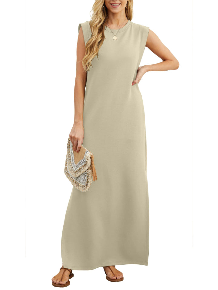 Limited time sale🔥Women's Soft Anti-Wrinkle Fabric Dress with Slit Hem