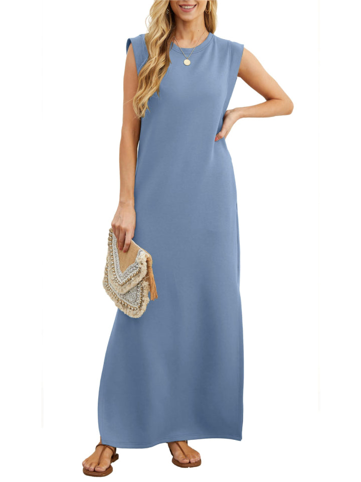 Limited time sale🔥Women's Soft Anti-Wrinkle Fabric Dress with Slit Hem
