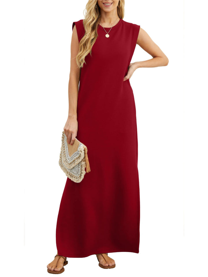 Limited time sale🔥Women's Soft Anti-Wrinkle Fabric Dress with Slit Hem