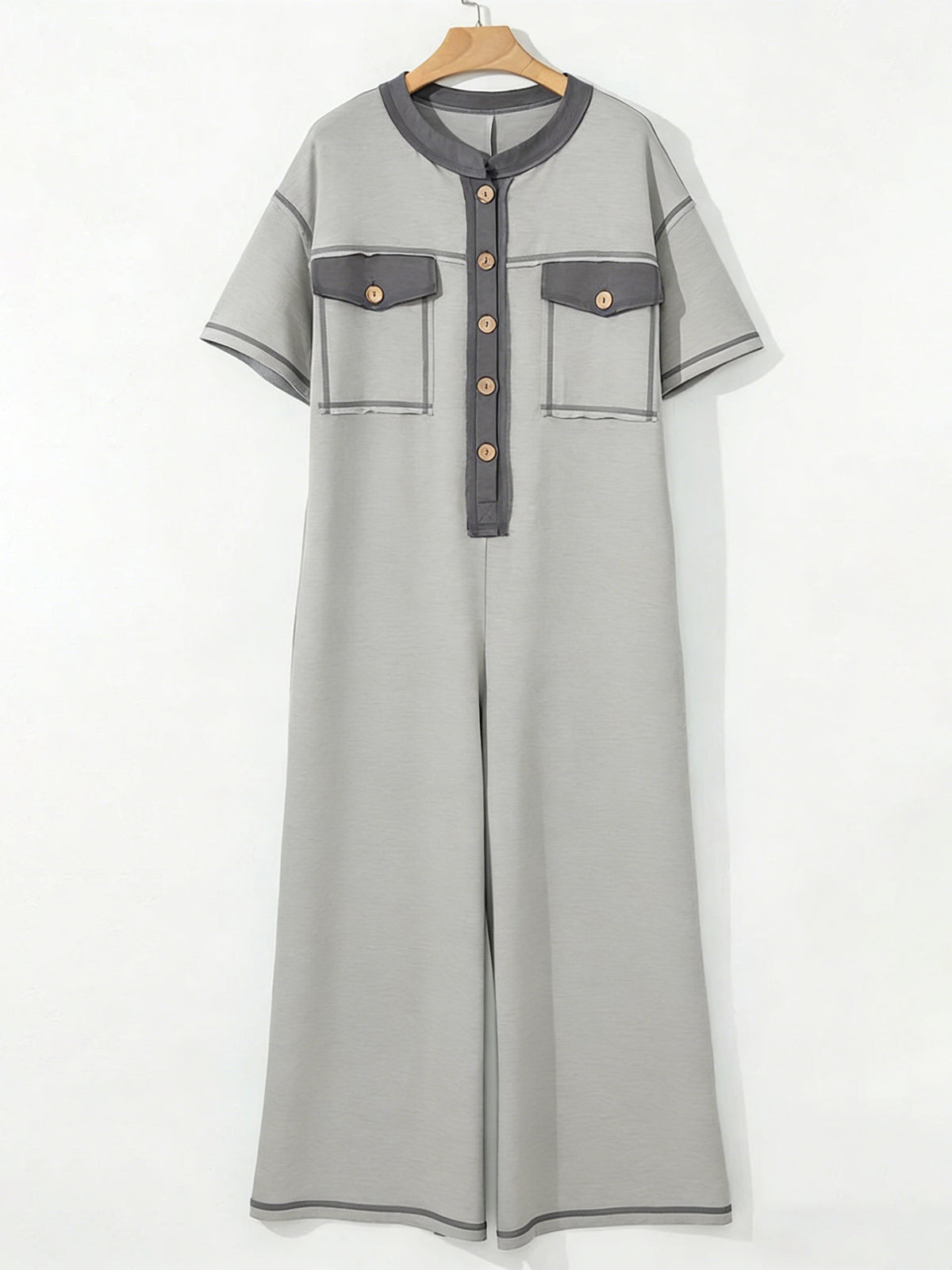 Women's Contrast Color Cozy Jumpsuit