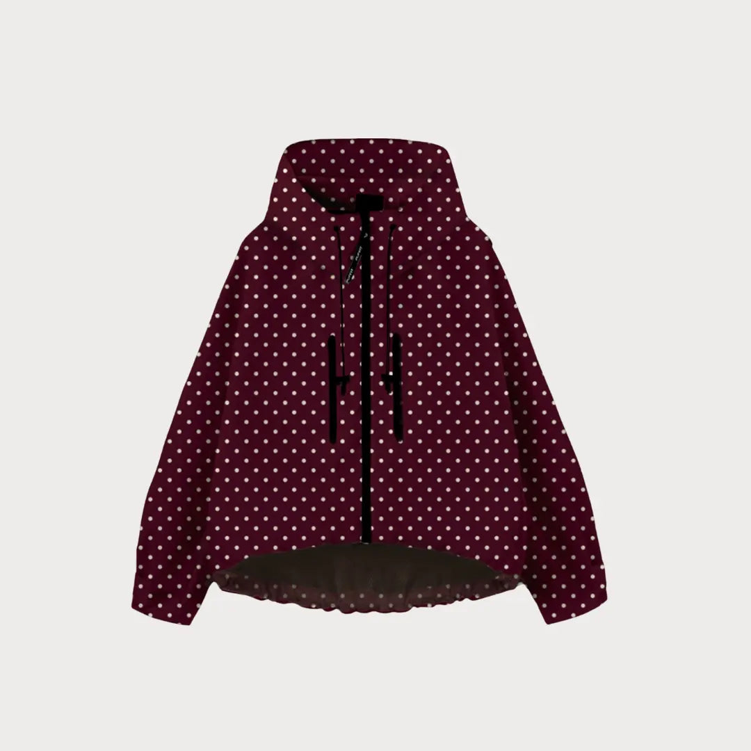 Limited time sale🔥Women's Oversized Pleated Hem Rain Jacket With Hooded