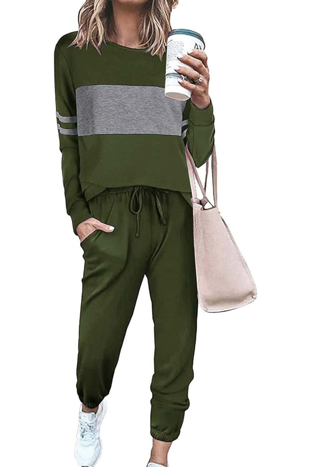 Casual Color Block 2-Piece Loungewear Set ( Big Savings!!!)