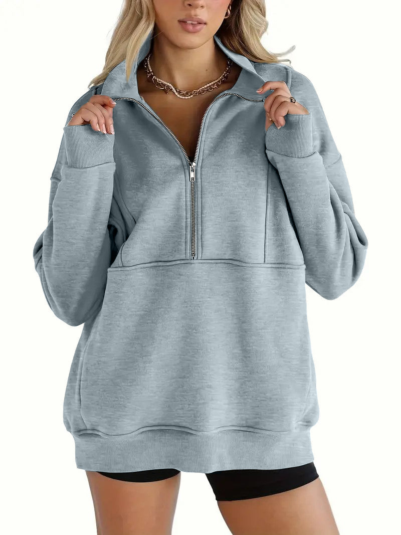 Half-Zip Pullover Sweatshirt (Buy 2 Free Shipping)