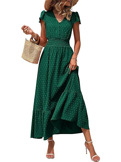 NEW🔥 Boho Ruffle Maxi Dress (BUY 2 FREE SHIPPING)