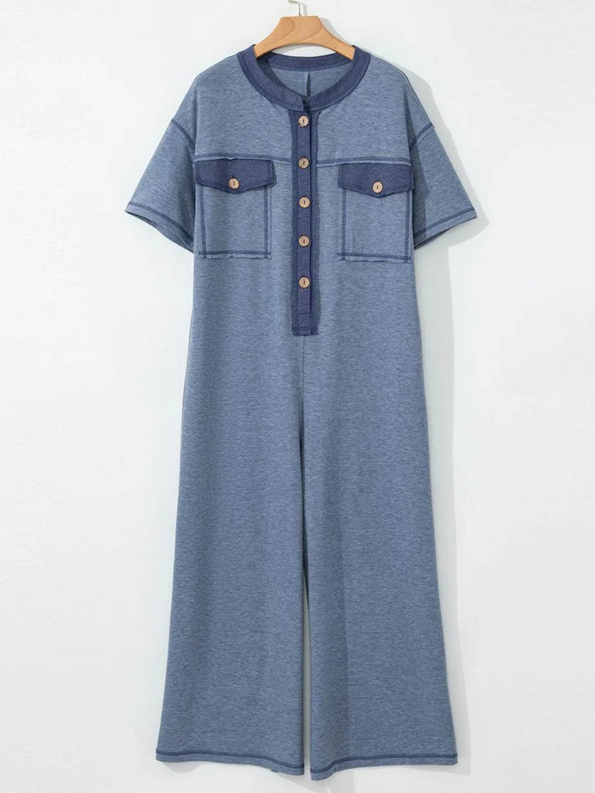 Women's Contrast Color Cozy Jumpsuit