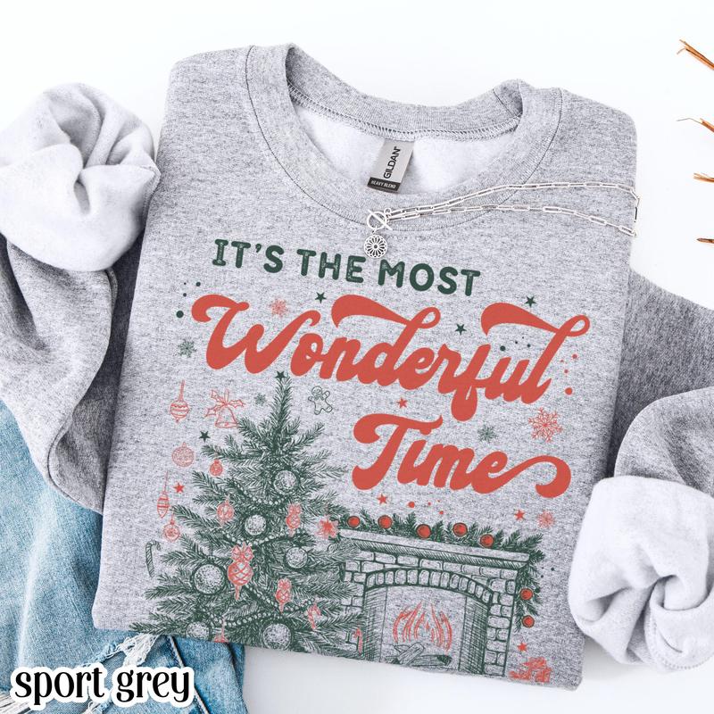 Limited time sale🔥'It’s the Most Wonderful Time of The Year' Vintage Christmas sweatshirt