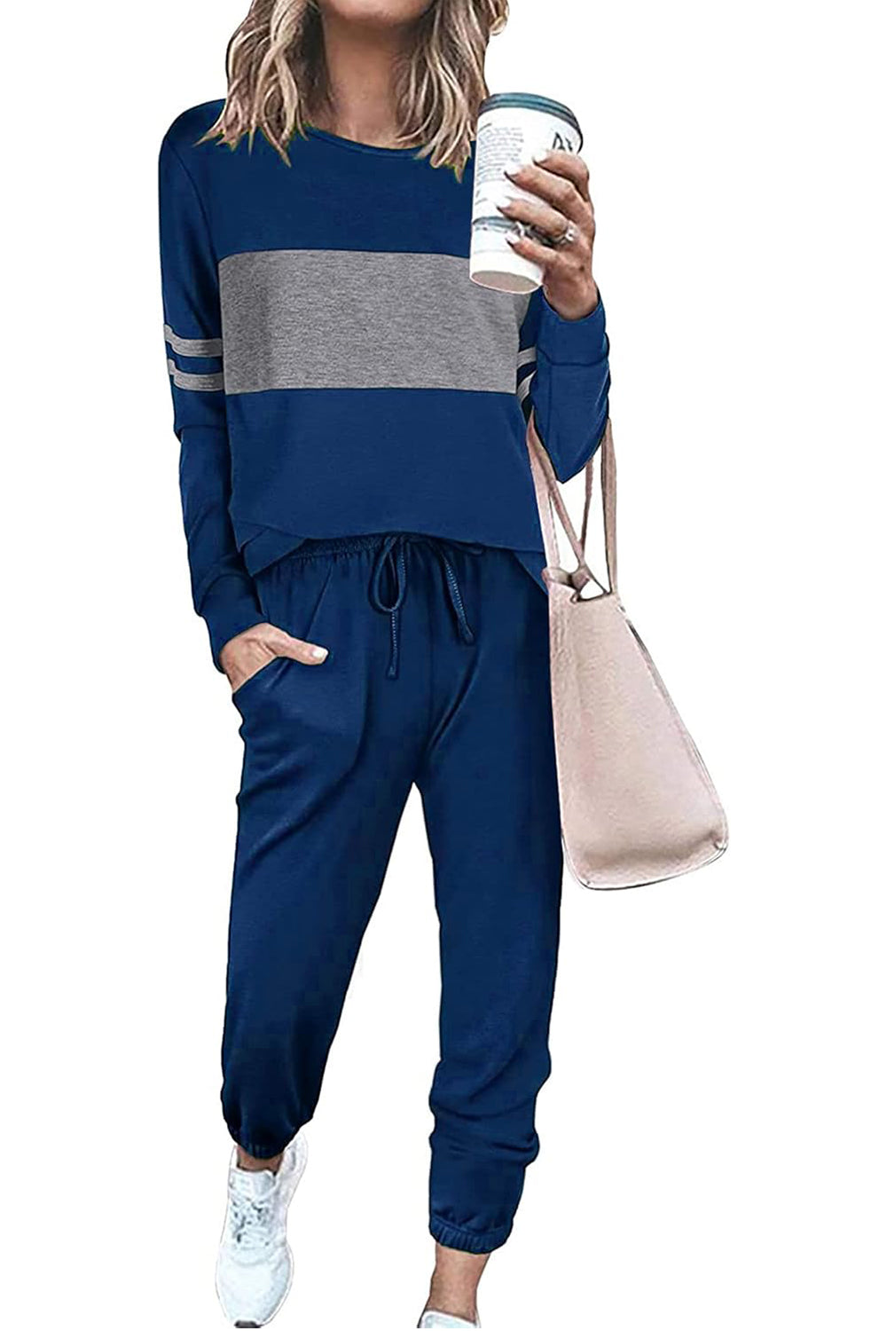 Casual Color Block 2-Piece Loungewear Set ( Big Savings!!!)