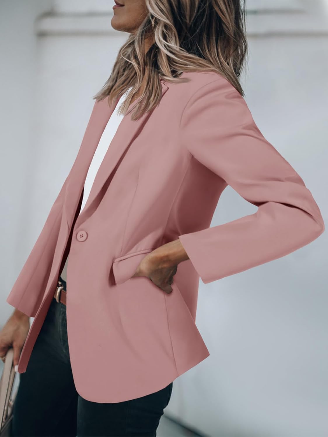 Limited time sale🔥Women's Casual Button Open Front Pocket Blazers Jacket