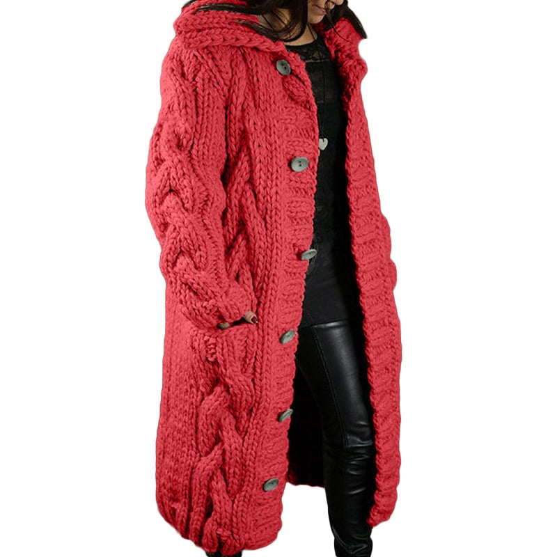 2022 Hand-Knitted Thick-Line Jumper Coat