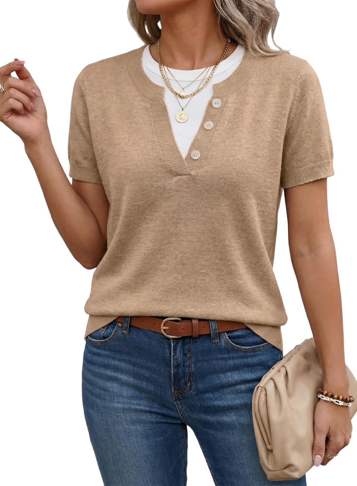 2026 SummerVibes Women's Casual Short Sleeve Knitwear