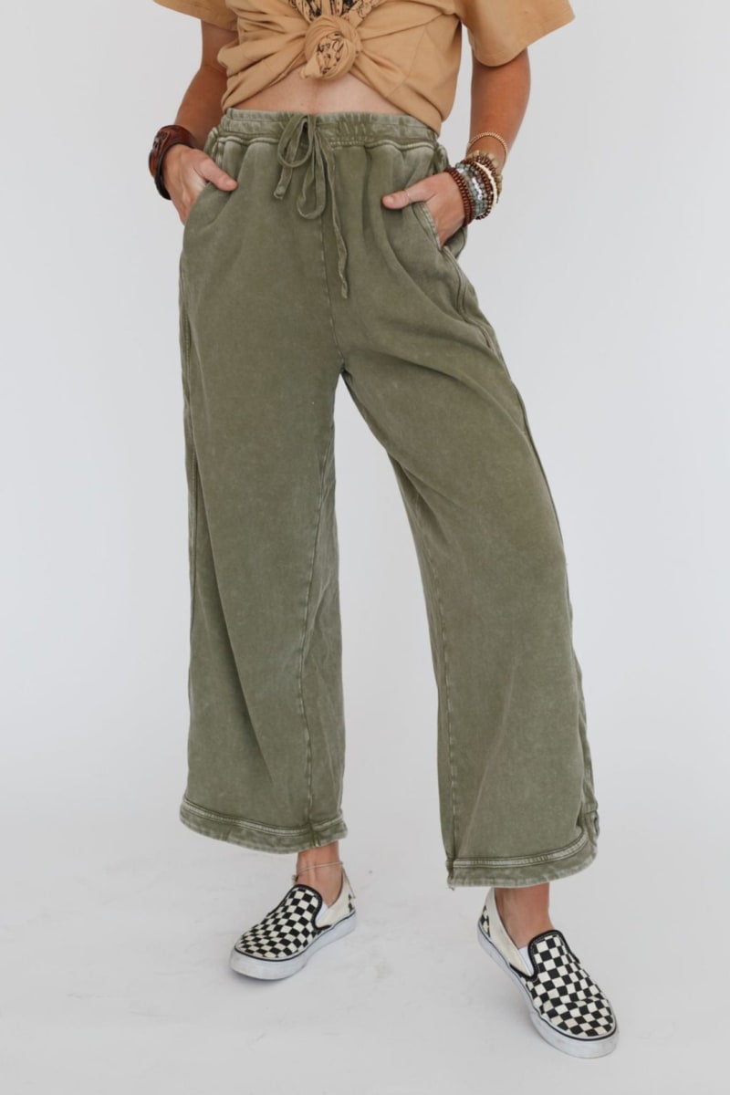 Limited time sale🔥So Comfy Wide Leg Pant Cropped Length