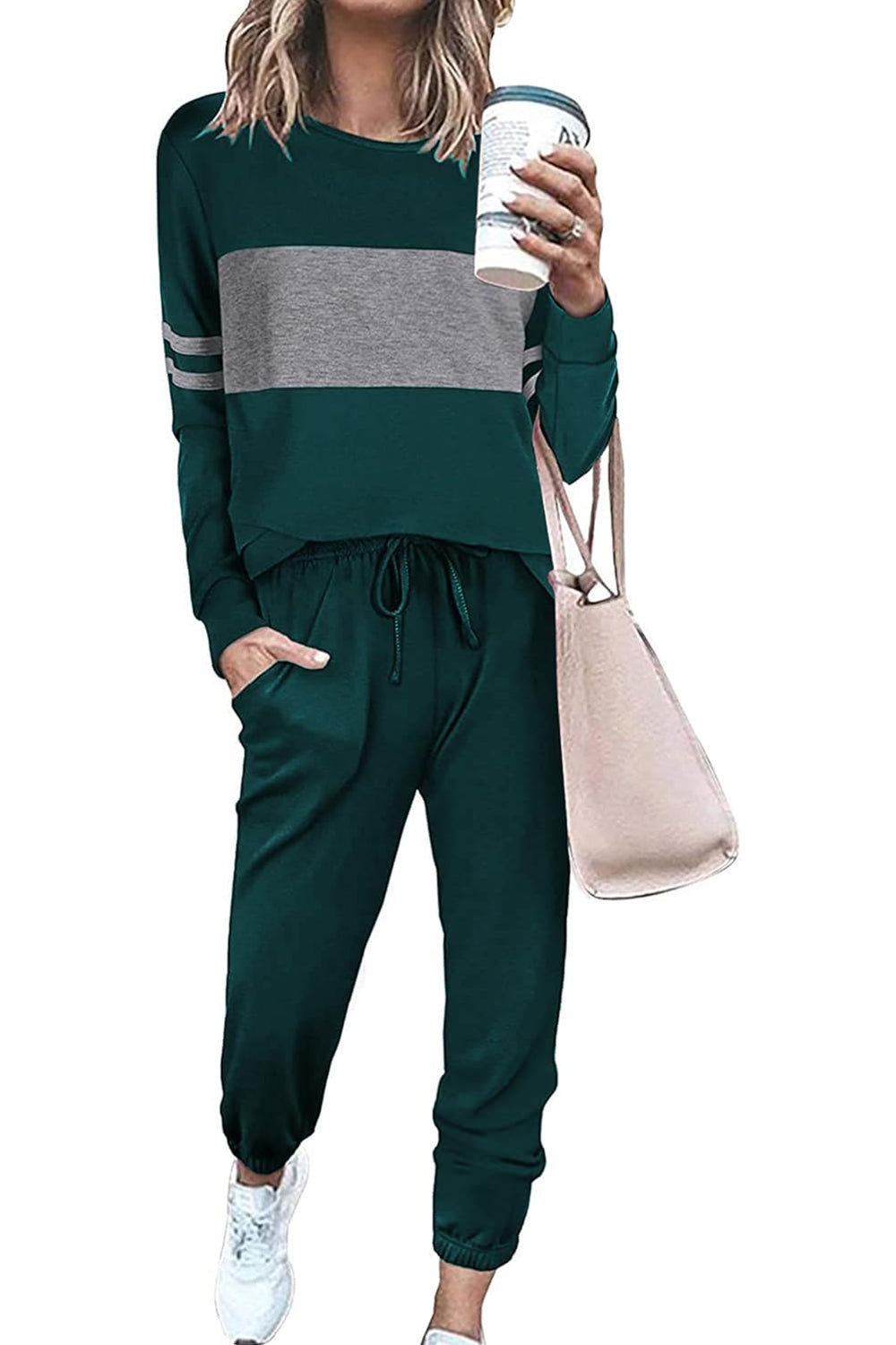 Casual Color Block 2-Piece Loungewear Set ( Big Savings!!!)
