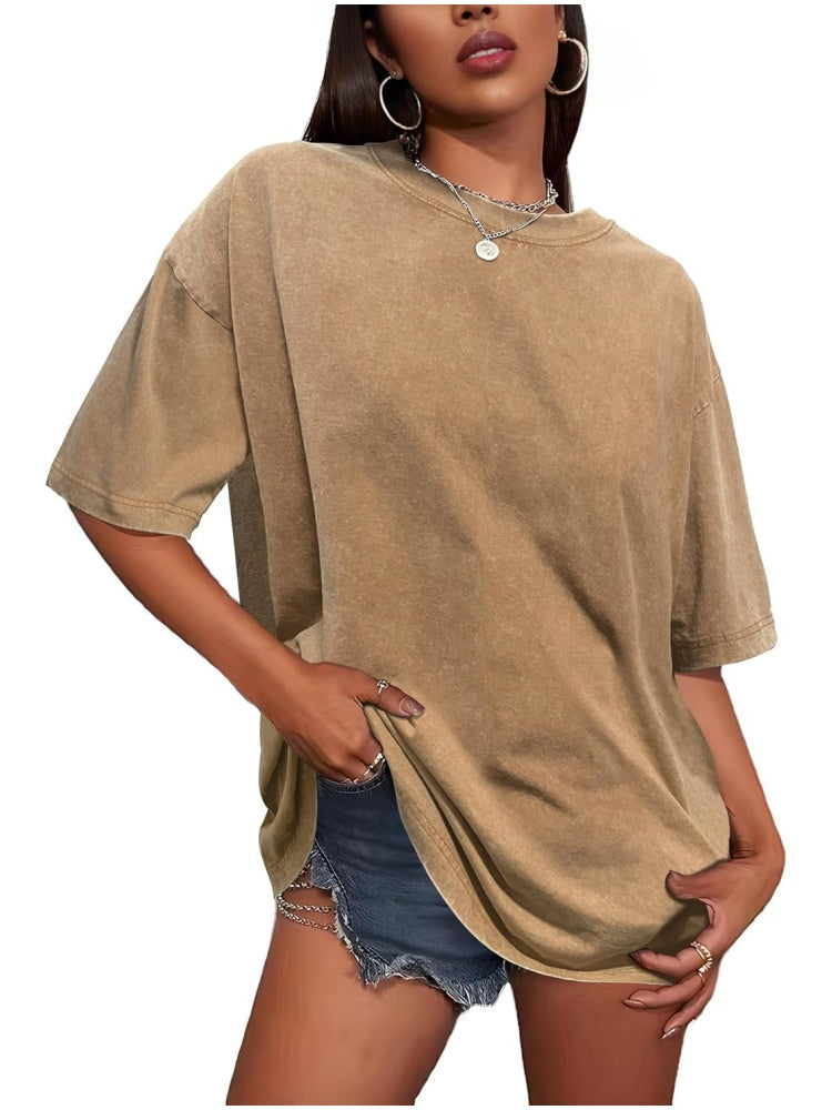 Limited time sale🔥Women's Vintage Baggy Grunge Wash Cotton Tees
