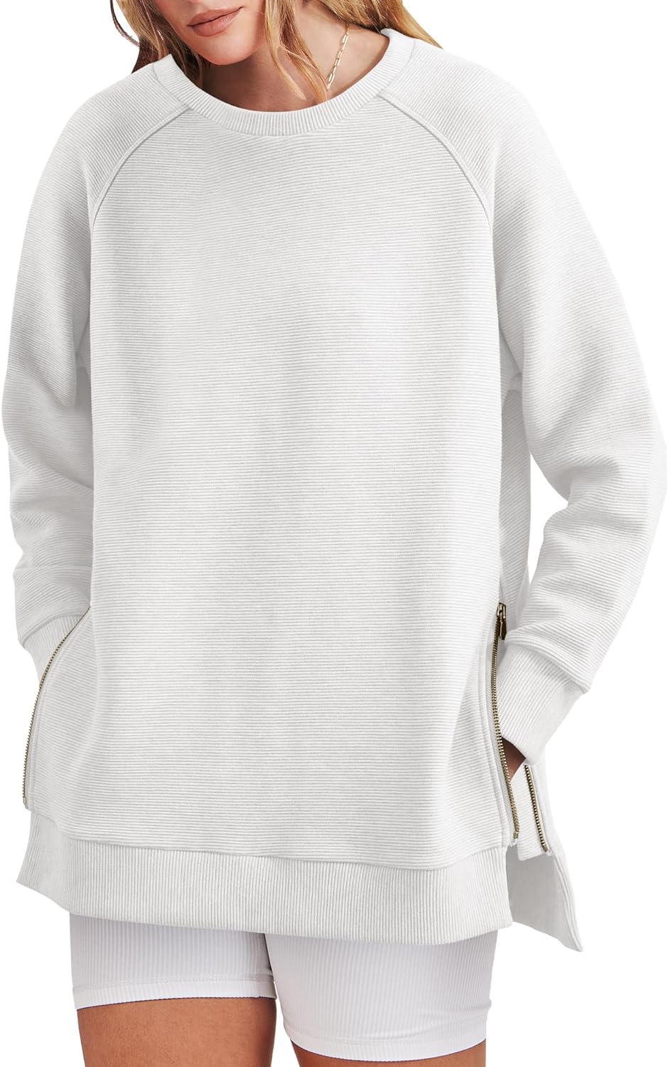 Oversized Sweatshirt Crewneck Long Sleeve Tunic Pollover Shirts(BUY TWO FREE SHIPPING!!!!)