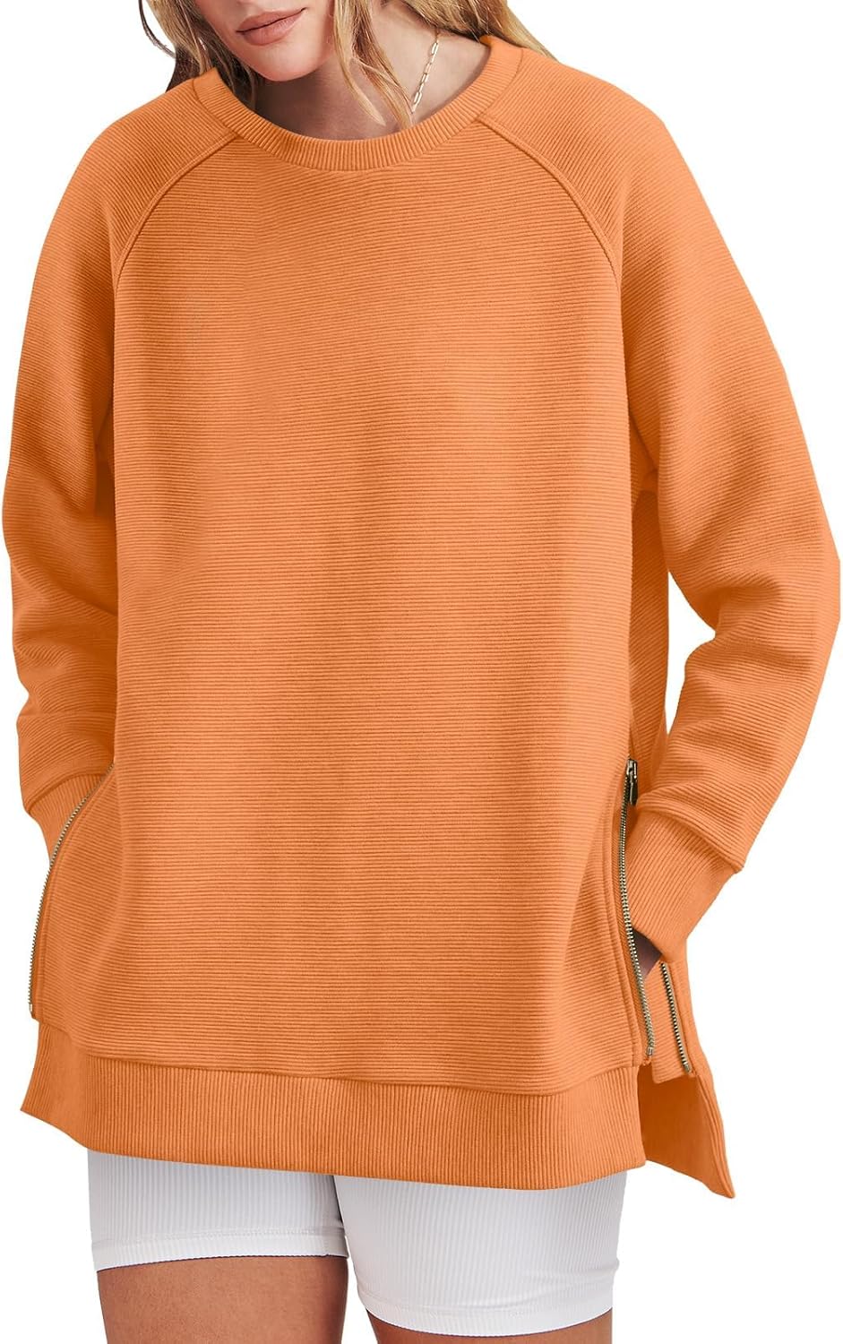 Oversized Sweatshirt Crewneck Long Sleeve Tunic Pollover Shirts(BUY TWO FREE SHIPPING!!!!)