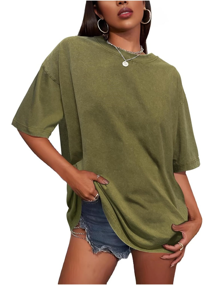 Limited time sale🔥Women's Vintage Baggy Grunge Wash Cotton Tees