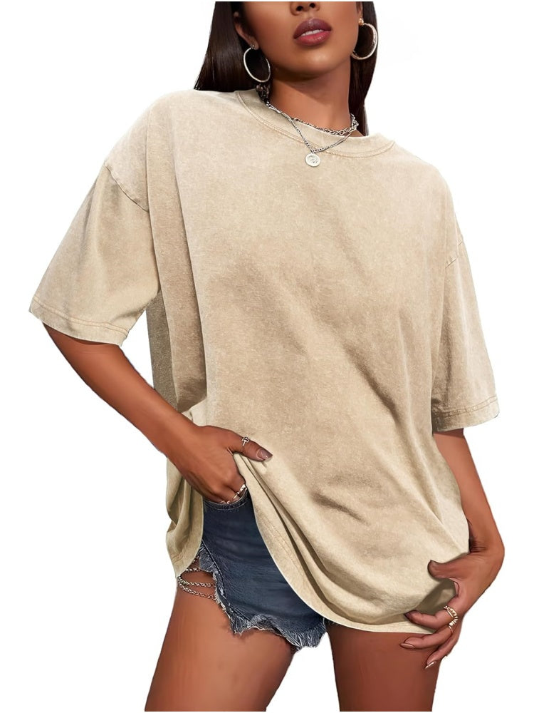 Limited time sale🔥Women's Vintage Baggy Grunge Wash Cotton Tees