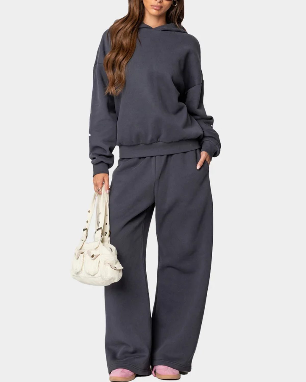Limited time sale🔥Women's Bow Detail Hoodie Sweat Set