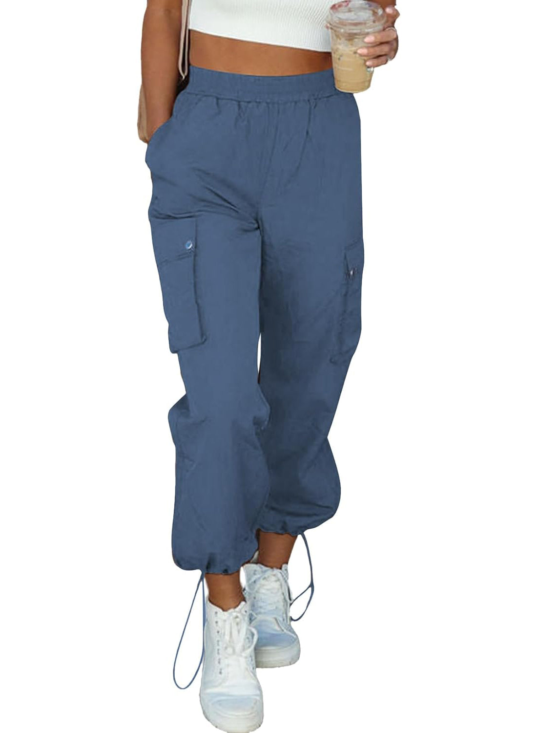 2024 NEW Women Summer Casual Elastic High Waisted Parachute Pants (BUY 2 FREE SHIPPING)
