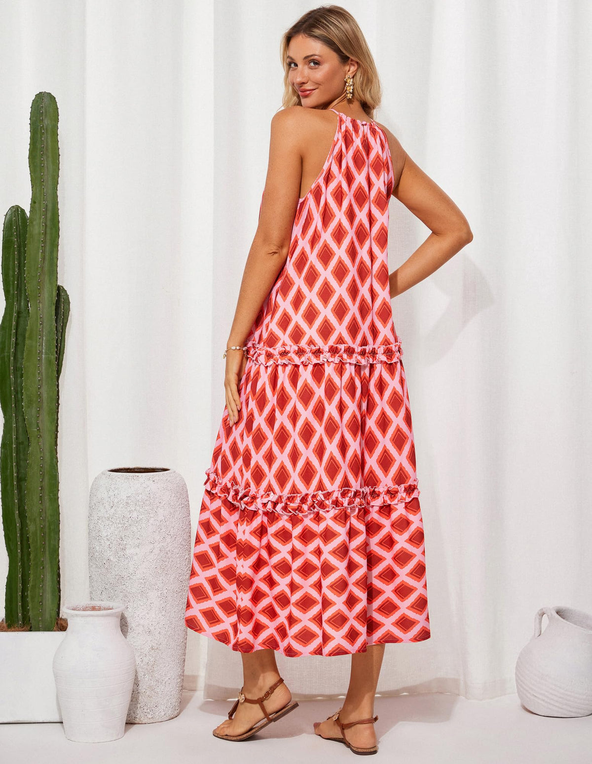 Limited time sale🔥Women's Elegant Hollower Out Waist A Line Spaghetti Straps Dress