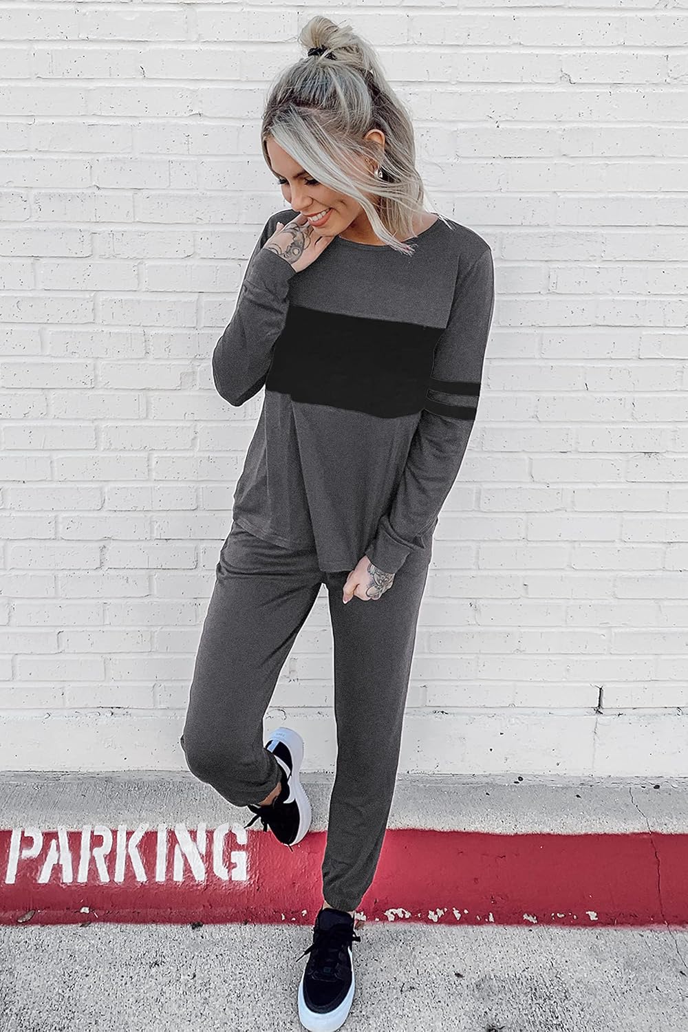 Casual Color Block 2-Piece Loungewear Set ( Big Savings!!!)