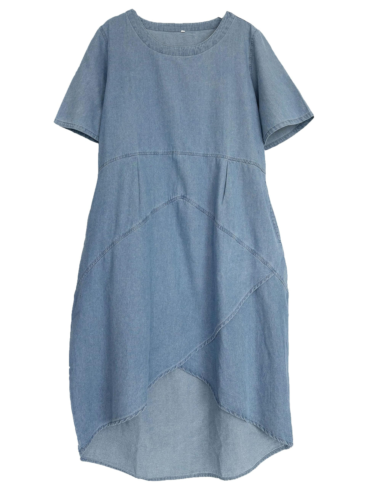 Women's Linen Cotton Pocketed Oversized Midi Dress