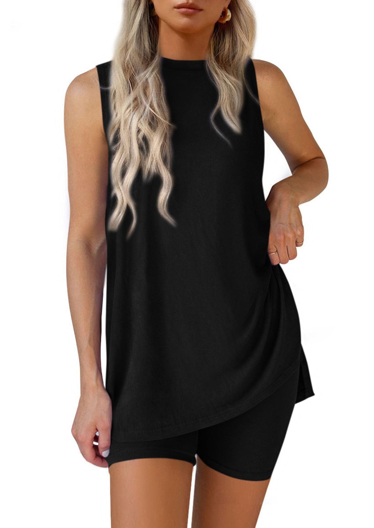 Women's 2 Piece Sets Summer Matching Lounge Shorts Set