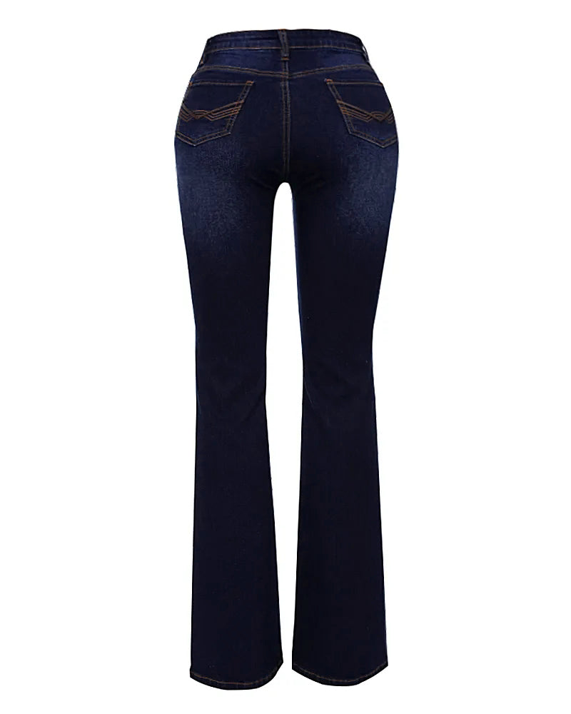 2023 Vintage Mid Waist Flare Jeans