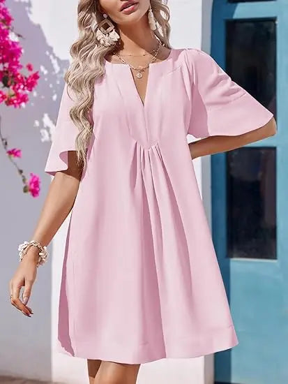 Women's Flutter Short Sleeve Mini Dress